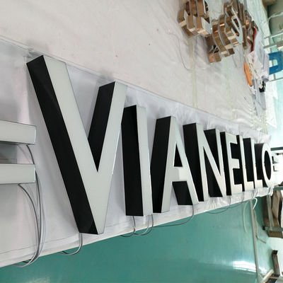 CE ROHS знака письма канала жидкостного алюминиевого магазина смолы передний