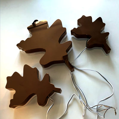 Знак металла розовой ржавчины писем нержавеющей стали зеркала золота подсвеченной анти- подсвеченный