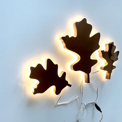 Знак металла розовой ржавчины писем нержавеющей стали зеркала золота подсвеченной анти- подсвеченный