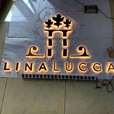 Загоренное OEM письмо освещенного канала подписывает подсвеченный блеск зеркала