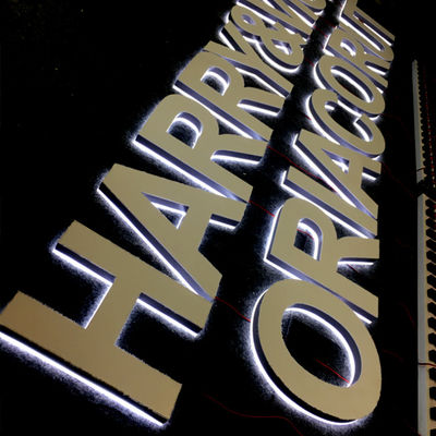 Глубины знака 2-20cm письма ресторана доска приведенная знака зарева подсвеченной акриловая