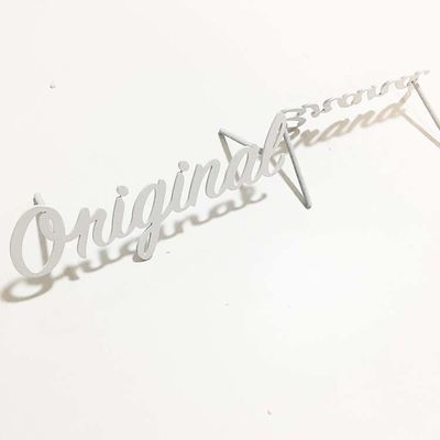 Знак письма металла краски плоского отрезка белый почистил Signage щеткой письма канала SS304