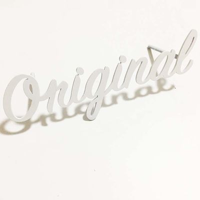 Знак письма металла краски плоского отрезка белый почистил Signage щеткой письма канала SS304