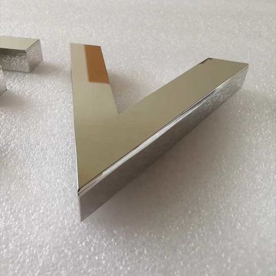 Письма металла зеркала 2cm Signage Shopfront письма алфавита серебряной изготовленные толщиной