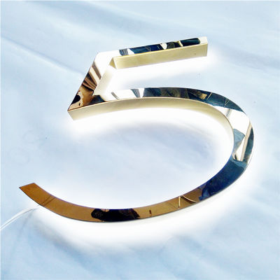 Лазер знака числа дома щетки золота высокой яркости отрезал CE RoHS