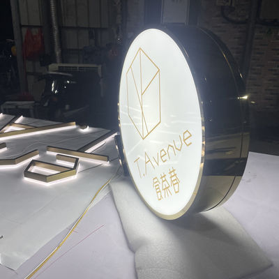 Круглый светящий акриловый магазин Signage Lightbox использует септическое анти- ржавчины анти-