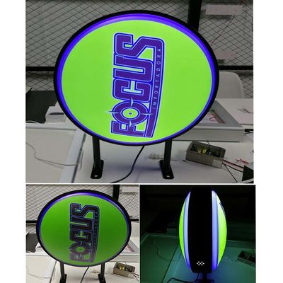 Двойник Signage светлой коробки кафа ресторана акриловый встал на сторону