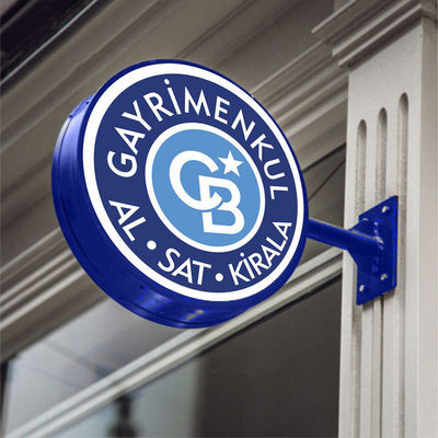 Знак лезвия оформления магазина знака Lightbox круга UL