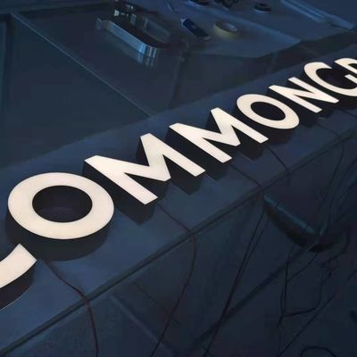 нержавеющая сталь 3d помечает буквами CE приведенный знаком дела логотипа Shopfront Signage ROHS