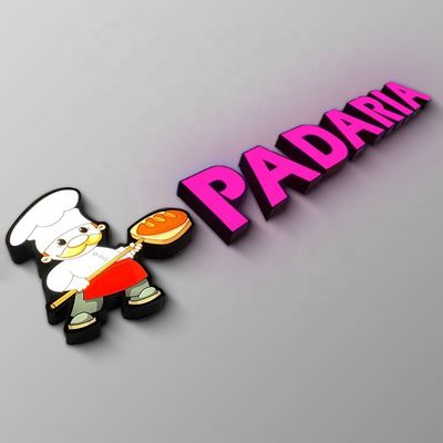 IP65 выбило акриловым логотип письма металла магазина передним загоренный знаком