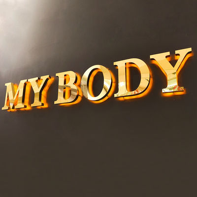 Металл 3d осветил толщину знака 5-20cm магазина переднюю