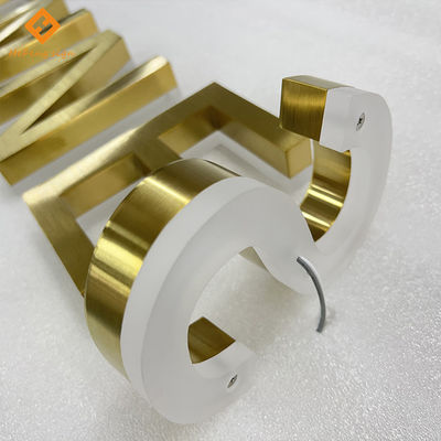 Доска подсвеченное 12VDC знака ресторана нержавеющей стали для названия фирмы магазина