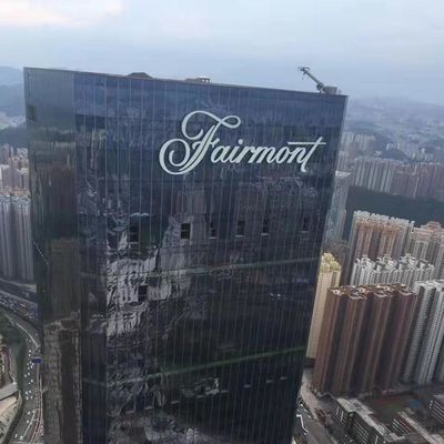 Письма приведенные канала знака 3d светлого логотипа названия фирмы строя