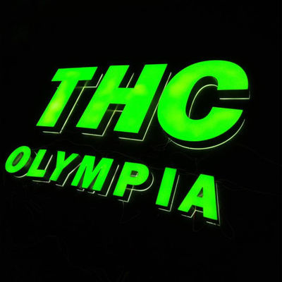 Логотип нержавеющей стали ODM OEM подписывает серебряные зеленые 8cm возвращает на открытом воздухе