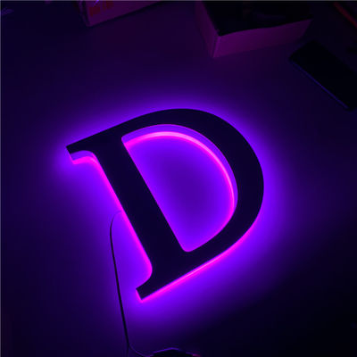 Металл нержавеющей стали знака 12v письма канала 3D привел знак AC110V Адвокатуры