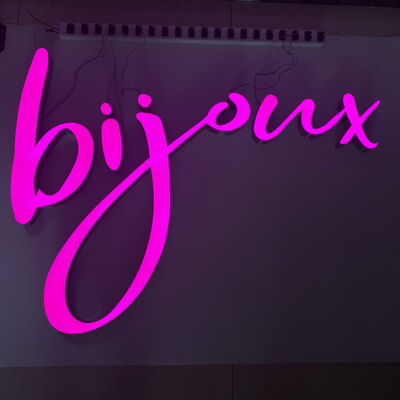 Доска Illumianted металла знака письма писем Cursive 3d здания ODM акриловая