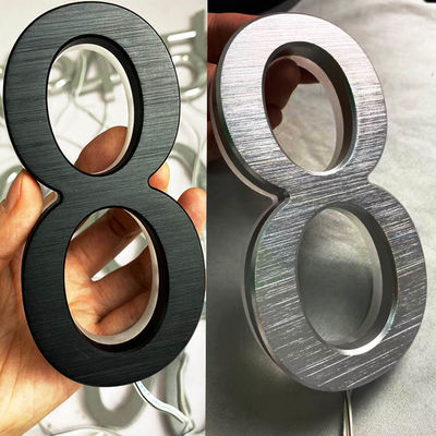 Чернота знака письма рекламы 3D акриловая подсвеченная покрасила толщину 12cm