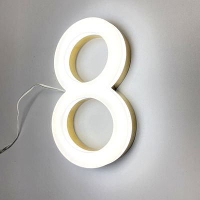 Windproof акриловая передняя доска знака Lit 3D 50000 часов продолжительности жизни