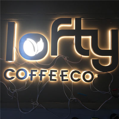 Письма канала смолы акриловые подсвеченные подгоняли почищенное щеткой покрытое хромом 12VDC