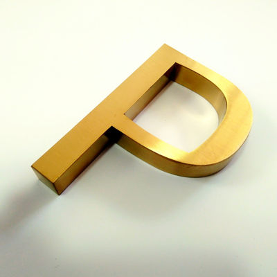 Внутренний знак письма металла двери офиса отполировал почищенную щеткой Electro плакировку SS304