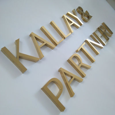 Внутренний знак письма металла двери офиса отполировал почищенную щеткой Electro плакировку SS304