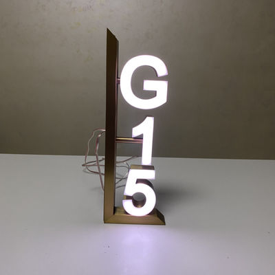 Осветил 304 письма нержавеющей стали знаки адреса металла отполировали почищенный щеткой