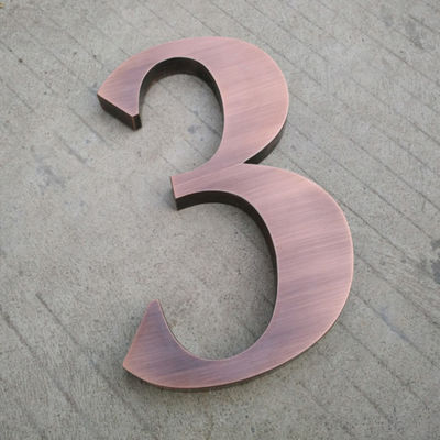 Знак письма нержавеющей стали 3D золота с превосходными номерами писем металла финишей