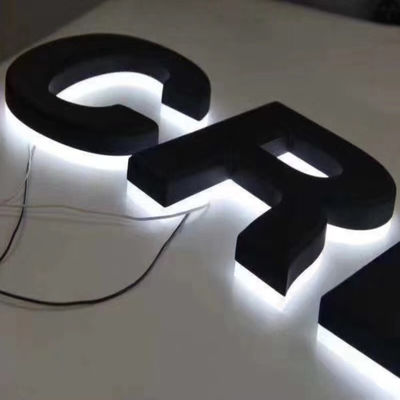 Белый освещая CE ROHS знака письма канала Signage Shopfront металла подсвеченный