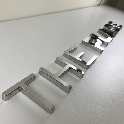 Знак подсвеченное FrontLit письма зеркала 3D фронта магазина Customzied серебряный